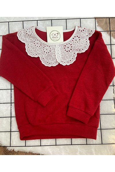 tunays shopping Bib Collar Children's Sweatshirt Oversize Pattern