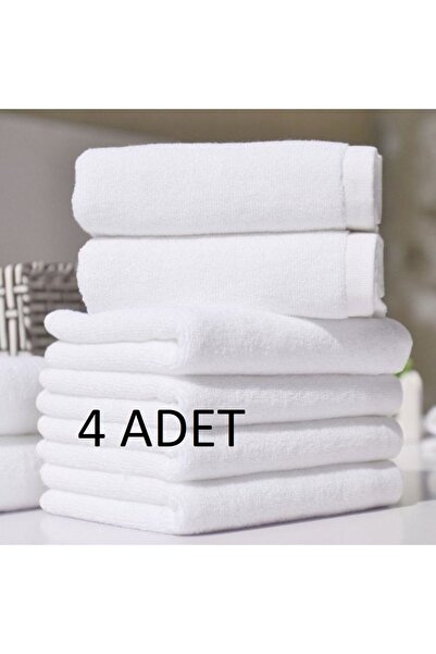 OYALI Otel Havlusu 4 Adet Pamuklu El & Yüz & Baş Havlusu 230 gr 50x90 Cm - Beyaz