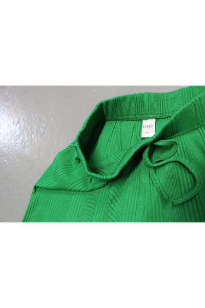 Org Marka Store FLEUR Waist Elastic Sus Laced Pocketless Combed Cotton Short