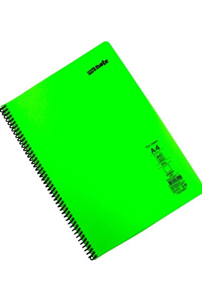 Mynote Flex A4 80 Sheets Unlined Spiral Neon Cover Plastic Notebook