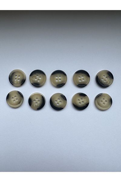 aensia Camel Brown Black Marble Marble Pattern Design Button Plain Polyester Button 24 Size Button-10 Pack