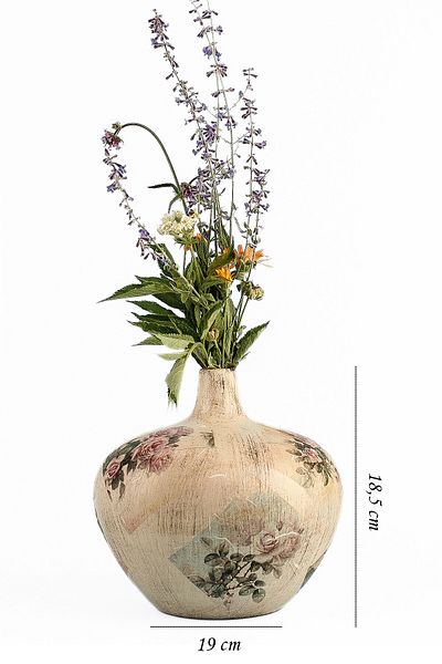 Hmydesign Ceramic Patterned Handmade Vase - Regarder