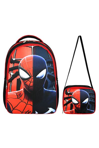 Kingston Hill Set de genți pentru școala primară cu imprimare digitală Spider Nutrition
