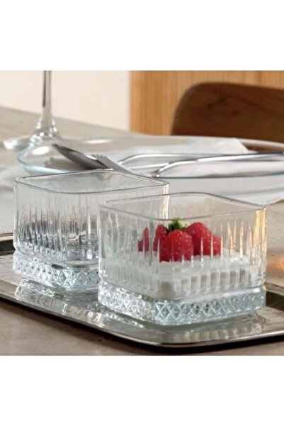 Paşabahçe 530138 Elysia Kare Çerezlik - Kase - Kahvaltılık - Sosluk 235cc - 8 Adet