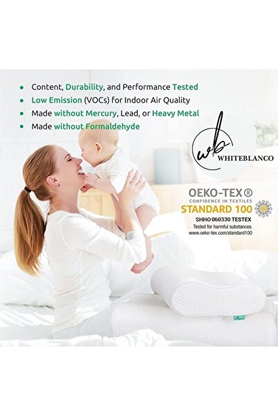 WHITEBLANCO Ортопедична подушка з підтримкою шиї Visco