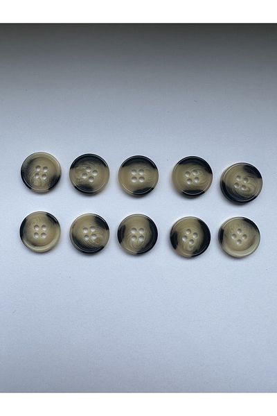 aensia Camel Brown Black Marble Marble Pattern Design Button Plain Polyester Button 24 Size Button-10 Pack