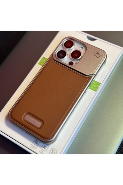 Rivor Apple iPhone 15 Pro İçin Uyumlu Kılıf Magsafe Şarj Özellikli Mekanizmal...