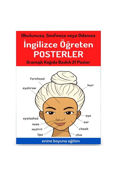Enine Boyuna Eğitim English Teaching Posters (21 Large Size Posters)