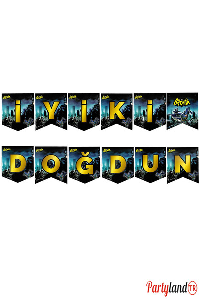 PartylandTR Batman Temalı  İyi ki Doğdun Banner
