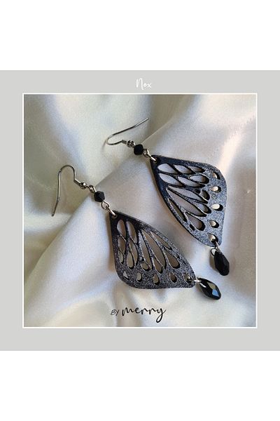 by Merry Butterfly Model Earrings - Wing and Fairy Earrings, Fairycore Earrings
