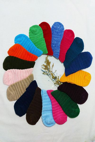 Meguca Socks Дамски памучни меки хавлиени ботуши Чорапи 5 чифта