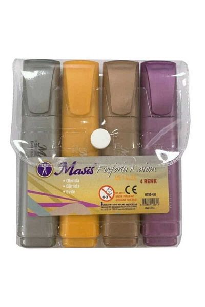 Masis Metallic Highlighter Marker 4 Colors