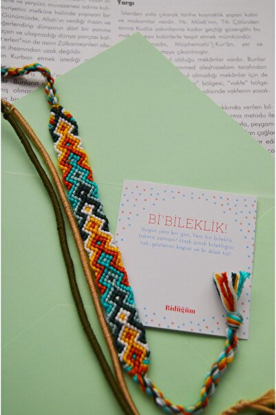 Bidüğüm مجموعة أساور بتصميم ملون للجنسين - سوار الصداقة للأصدقاء مصنوع يدويًا