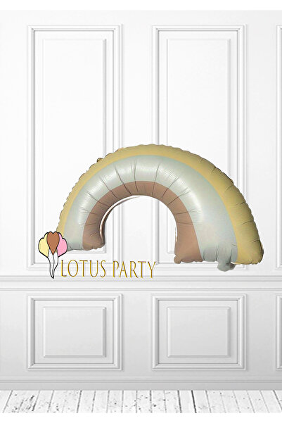 LOTUS PARTY بالون فويل قوس قزح بني - قطعة واحدة من بالون فويل قوس قزح البوهيم...