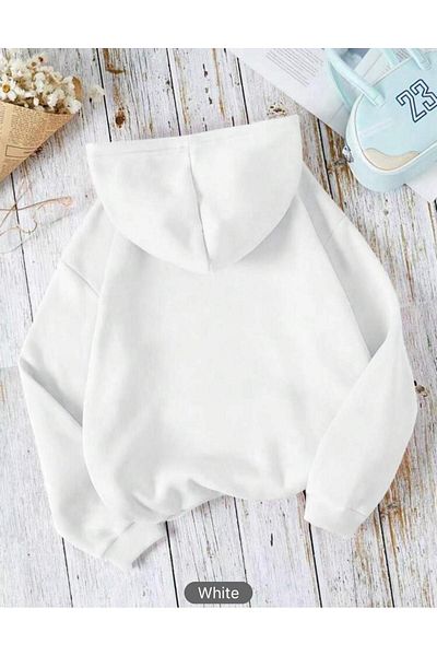 Boi Unisex Oversize Sweatshirt - Crew Neck, Relaxed Fit, Unprinted Black White Pink