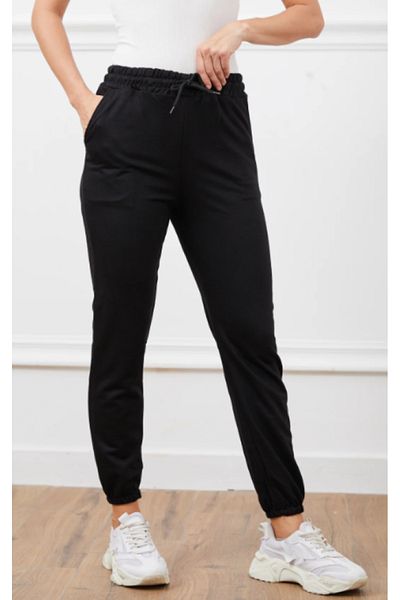 ModaDeniz Pantaloni de sport Jogger pentru femei cu talie înaltă elastică