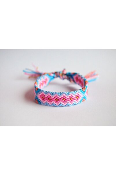 Bidüğüm Unisex Etnik Desen Arkadaş Bilekliği - Ayarlanabilir Ve Dayanıklı - K...