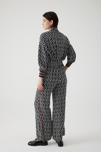 Exquise Gemoteric Patterned Palazo Trousers
