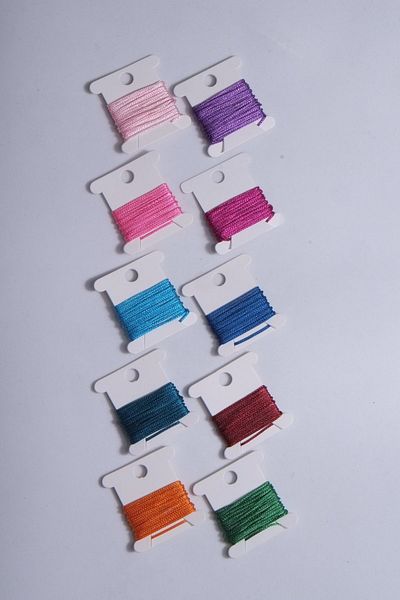 Eskişehir hobi sanat 1 Mm 1 Meter 10 Colors Thin Parachute String (ΣΥΝΟΛΟ 10 METER) Μακραμέ Κολιέ Κοσμήματα Σχεδιασμός Κλωστή