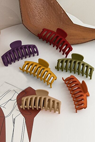 rka collection Ženski set od 6 šarenih XL kopči za kosu (ŠARENA KOPČA ZA KOSU...