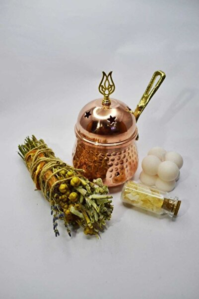 Katha Ritüel Bakır Tütsülük Ile Bolluk Bereket Tütsü Seti / Tütsü