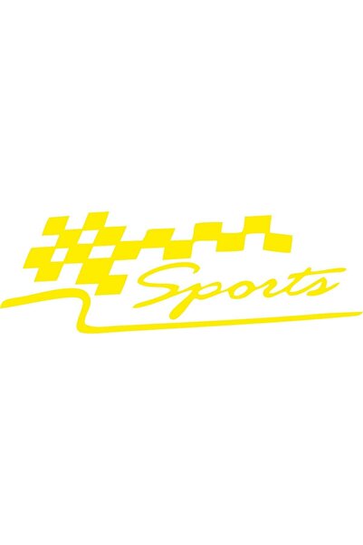 EYBA STİCKER Yellow Checkered Sport Auto Sticker