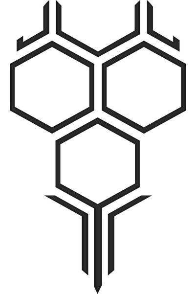 EYBA STİCKER ملصق سيارة على شكل قرص العسل باللون الأسود