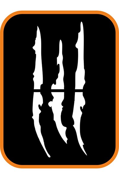 EYBA STİCKER White Headlight Clawprint Auto Sticker - 30X12 cm