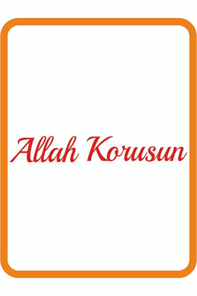 EYBA STİCKER Red "allah Bless" Auto Sticker - 50x10 Cm