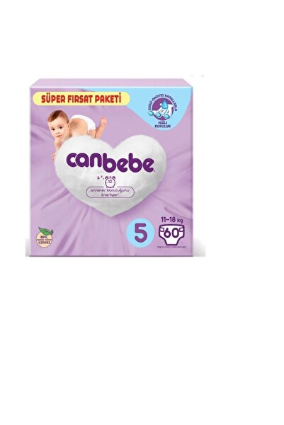 Canbebe Bebek Bezi 5 Beden 11-18 kg 60 Adet