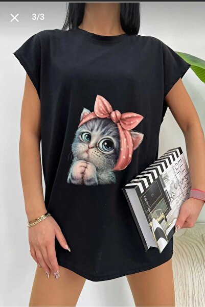 bellanova Μπλουζάκι Unisex Oversize 0 μανίκι - Cat Printed