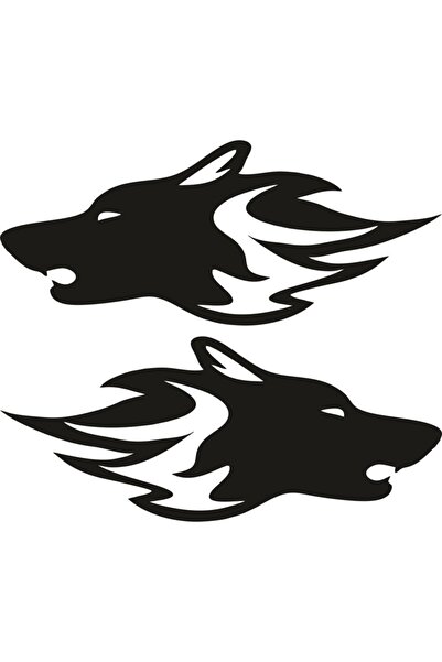 EYBA STİCKER ملصق سيارة أسود - طقم يمين ويسار 24x10 سم