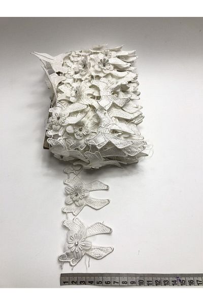 Hobigram Decorative Ribbon Off White 3D Bow Ribbon – Decorative Ribbon, Stylish Design, Women's Accessory