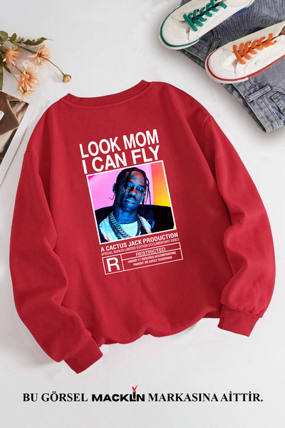 macklin Travis Scott Cactus Jack Štampano unisex dukserica - okrugla kragna