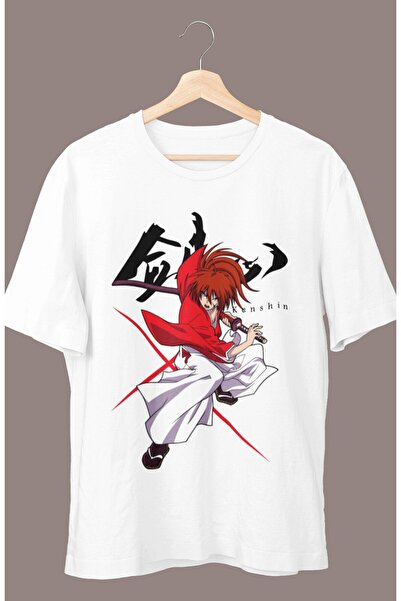 Fuddy Moda Oversize kroj Himura Kenshin Štampano T-shirt , unisex anime Štamp...