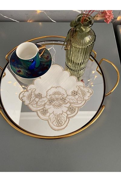 LİNDA MİA White Business Cocktail Napkin Single