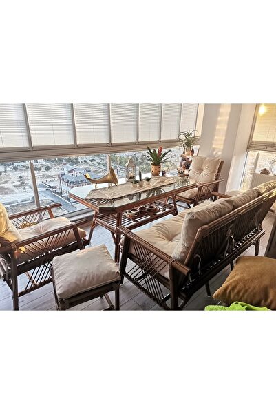 ZebraBambu Zebra Bambu Ds Klasik 5 Kişilik Masa Sandalye Takımı