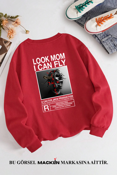 macklin Travis Scott Cactus Jack Štampano unisex dukserica - okrugla kragna