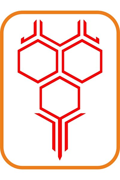EYBA STİCKER ملصق سيارة على شكل قرص العسل باللون الأحمر - مقاس كبير 58 × 35 سم