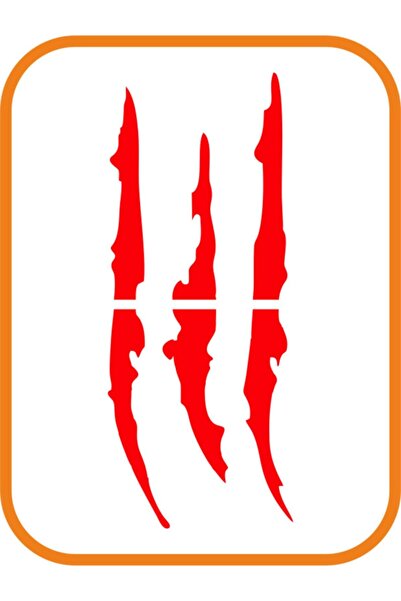 EYBA STİCKER ملصق تلقائي لمخلب المصباح الأحمر - 30x12 سم