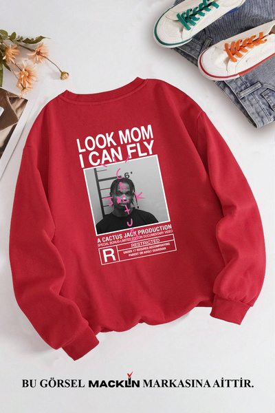 macklin Travis Scott Cactus Jack Štampano unisex dukserica - okrugla kragna