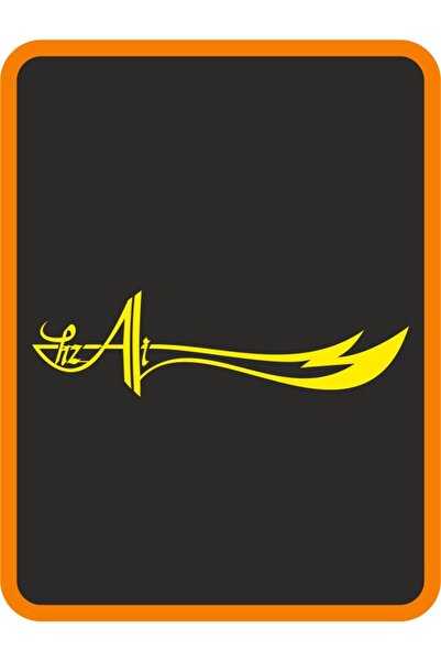 EYBA STİCKER هرتز أصفر. ملصق سيارة علي زولفيكار سيف - مقاس 40 × 12 سم