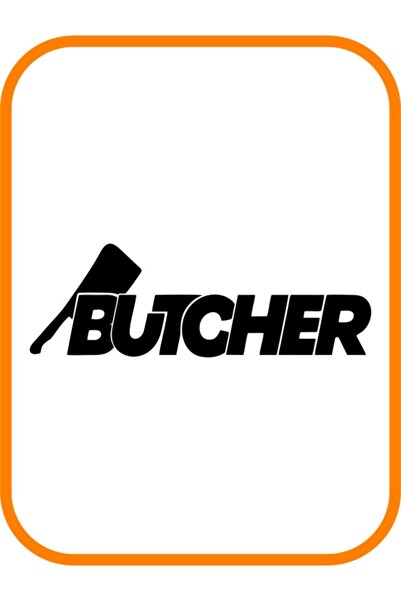 EYBA STİCKER Butcher Butcher - 20x7 Cm Black Auto Sticker