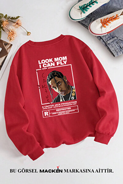 macklin Travis Scott Cactus Jack Štampano unisex dukserica - okrugla kragna