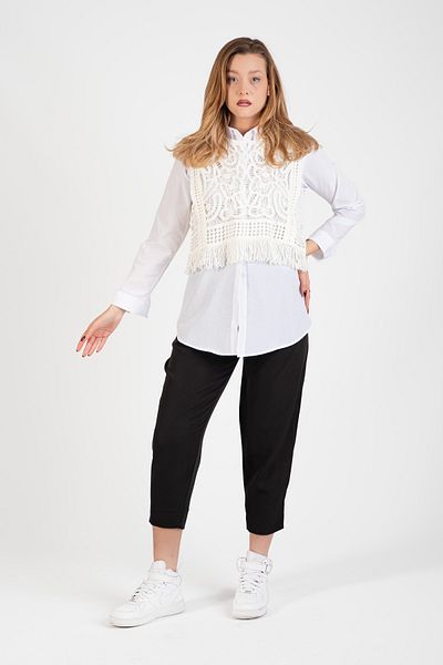 Hatun Atila Hatunatila Tasseled Lace Sweater - 5043