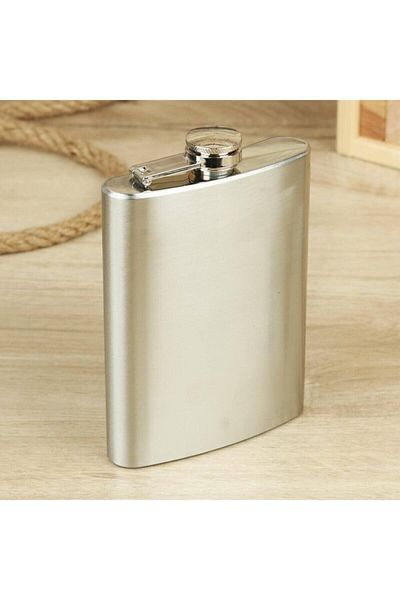 Ekin Hediyecilik 6 Oz Stainless Steel Flask - Liquor Whiskey, Cognac and Alcohol Bottle