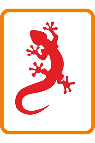 EYBA STİCKER ملصق سيارة سحلية حمراء - ملصق محرك 15x10 سم