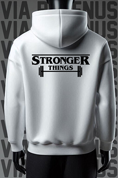 Vordevia Stronger Things 3 Thread White K Sa kapuljačom Dukserica - Prednja i...