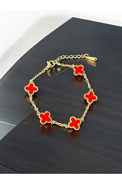 ELLİNOR JEWELRY Altın Kaplama Yonca Bileklik