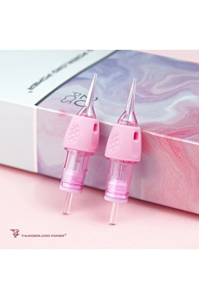 THUNDERLORD POWER 1R 0.20mm Pembe Sılıkon Kalıcı Makyaj Ve Dövme Iğnesi 0.20 ...